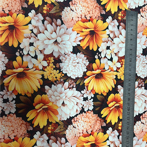 Biestrech floreado 01 amarillo cafe