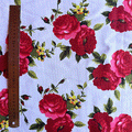 Biestrech floreado 06 blanco rojo (X METRO)