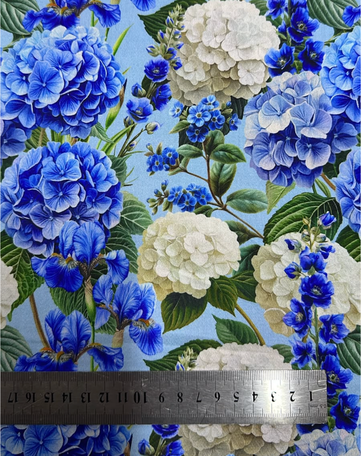 Algodon Sublimado hortensia azul TFC36
