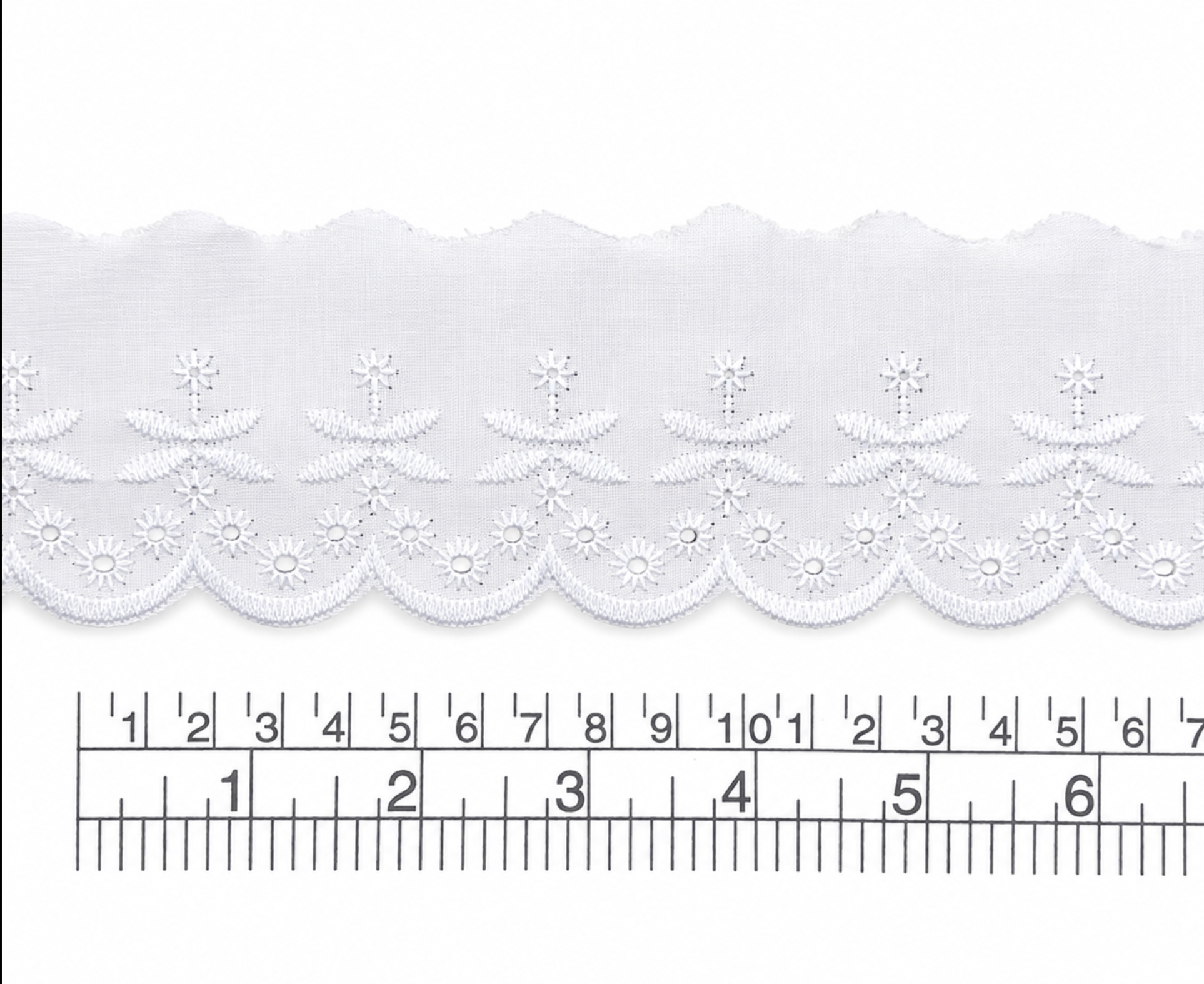 Broderie blanco  6.5 cm paquete de 150 yardas BP4