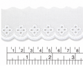Broderie blanco  3.5 cm paquete de 150 yardas BP4