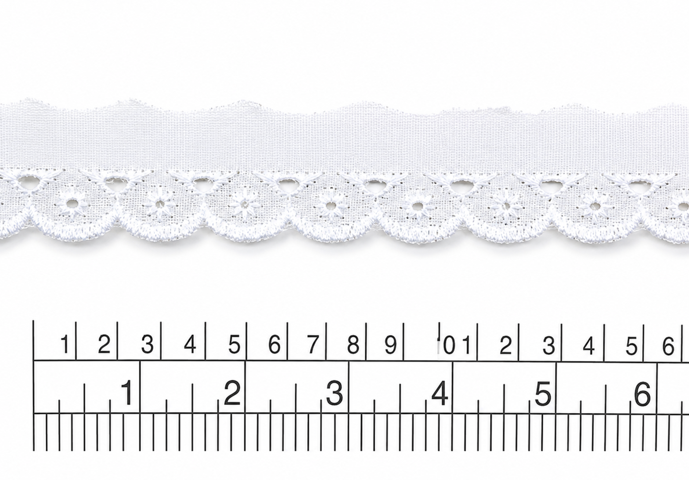 Broderie blanco  2 cm paquete de 150 yardas BP6