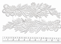 Par Macrame Flores espejo manito blanco 26 cm (X PAR) MSB44