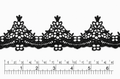 Macramé Corona Real negro (pieza 10 Yardas) MSB42