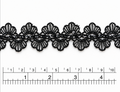 Macrame ZIC ZAC con lentejuela  negro  (X pieza 15 Yardas) MCB29