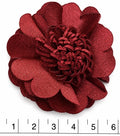 Flor de tela poliester Rojo italiano pistilo 5.5 cm (X UNIDAD) FT22