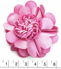 Flor de tela poliester Rosado pistilo 5.5 cm (X UNIDAD) FT19