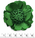 Flor de tela poliester Verde pistilo 5.5 cm (X UNIDAD) FT21