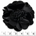Flor de tela poliester negro pistilo 5.5 cm (X UNIDAD) FT23