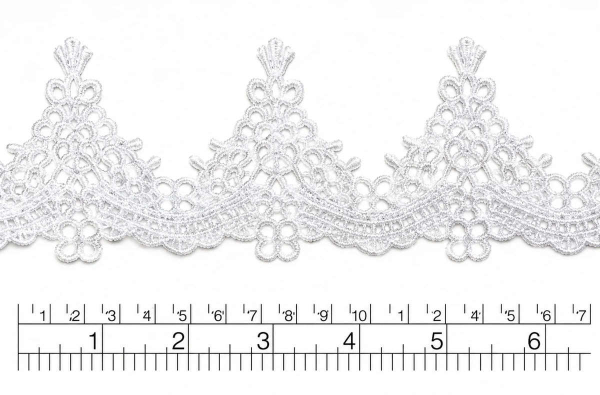 Macramé Corona Real blanco(pieza 10 Yardas) MSB41