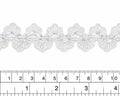 Macrame ZIC ZAC con lentejuela  Blanco  (X pieza 15 Yardas) MCB28