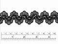 Macrame ZIC ZAC con lentejuela  negro  (X pieza 15 Yardas) MCB29