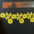 Macrame doble flor amarillo (X METRO)