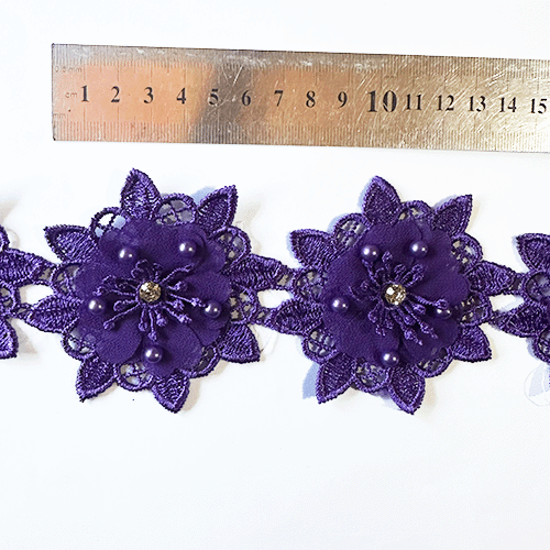 Macrame flor estrella morada (X METRO)