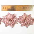 Macrame flor estrella rosado bebe (X METRO)