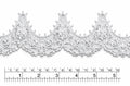 Macrame flor imperial con lentejuela (X pieza 16 Yardas) MCB37