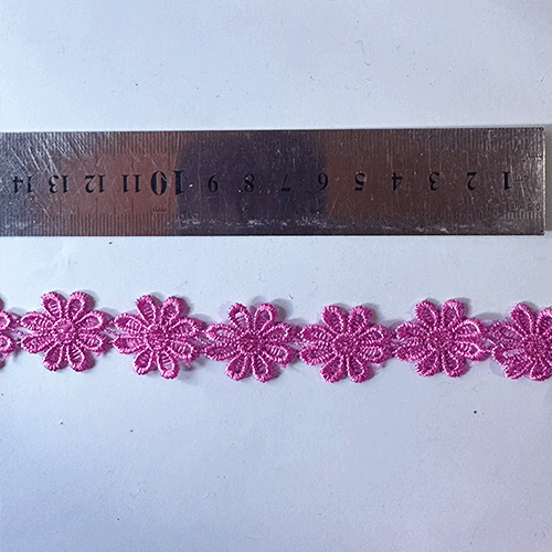 Flor macrame simple magenta