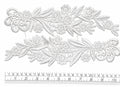 Par Macrame Flores espejo manito blanco 26 cm (X PAR) MSB44