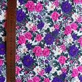Sarga sublimada  floreada 02 morada fucsia  (X METRO)