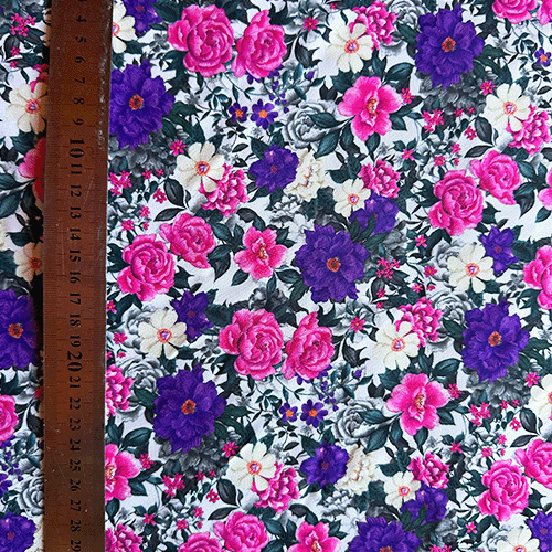 Sarga sublimada  floreada 02 morada fucsia