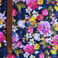 Sarga sublimada floral 03 negro multifloral (X METRO)