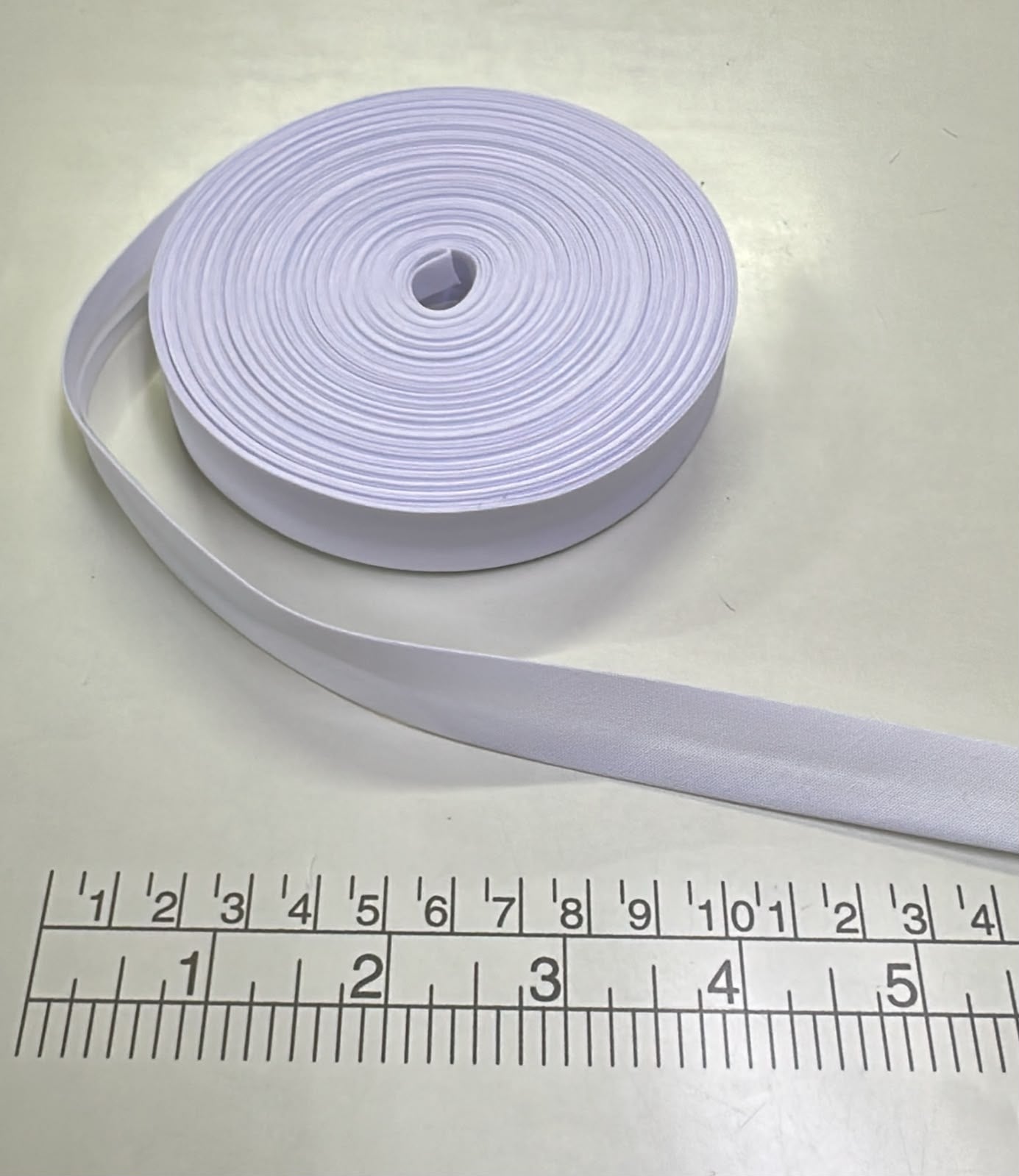 Sesgo popelina blanco 16mm (X UNIDAD)