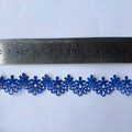 Macrame flor corona Azul rey (X METRO)