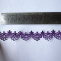 Macrame flor corona Morado (X METRO)