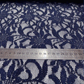 Encaje elasticado Azul marino con brillos (X METRO)
