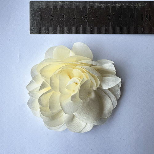 Flor de tela poliester Crudo