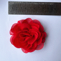 Flor de tela poliester Rojo (X UNIDAD)