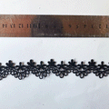 Macrame flor corona negro (X METRO)
