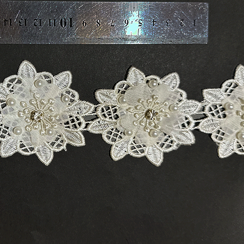 Macrame flor estrella crudo (X METRO)