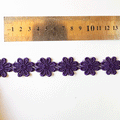 Flor macrame simple morada (X METRO)
