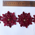 Macrame flor estrella burdeo (X METRO)