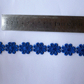 Flor macrame simple Azul rey (X METRO)