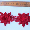 Macrame tejido 3D ROJO (X METRO)