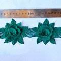 Macrame tejido 3D VERDE (X METRO)