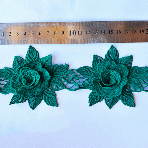 Macrame tejido 3D VERDE (X METRO)